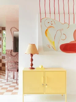 Clearance Mustard Made Enfilade en métal The Lowdown Jaune pâle