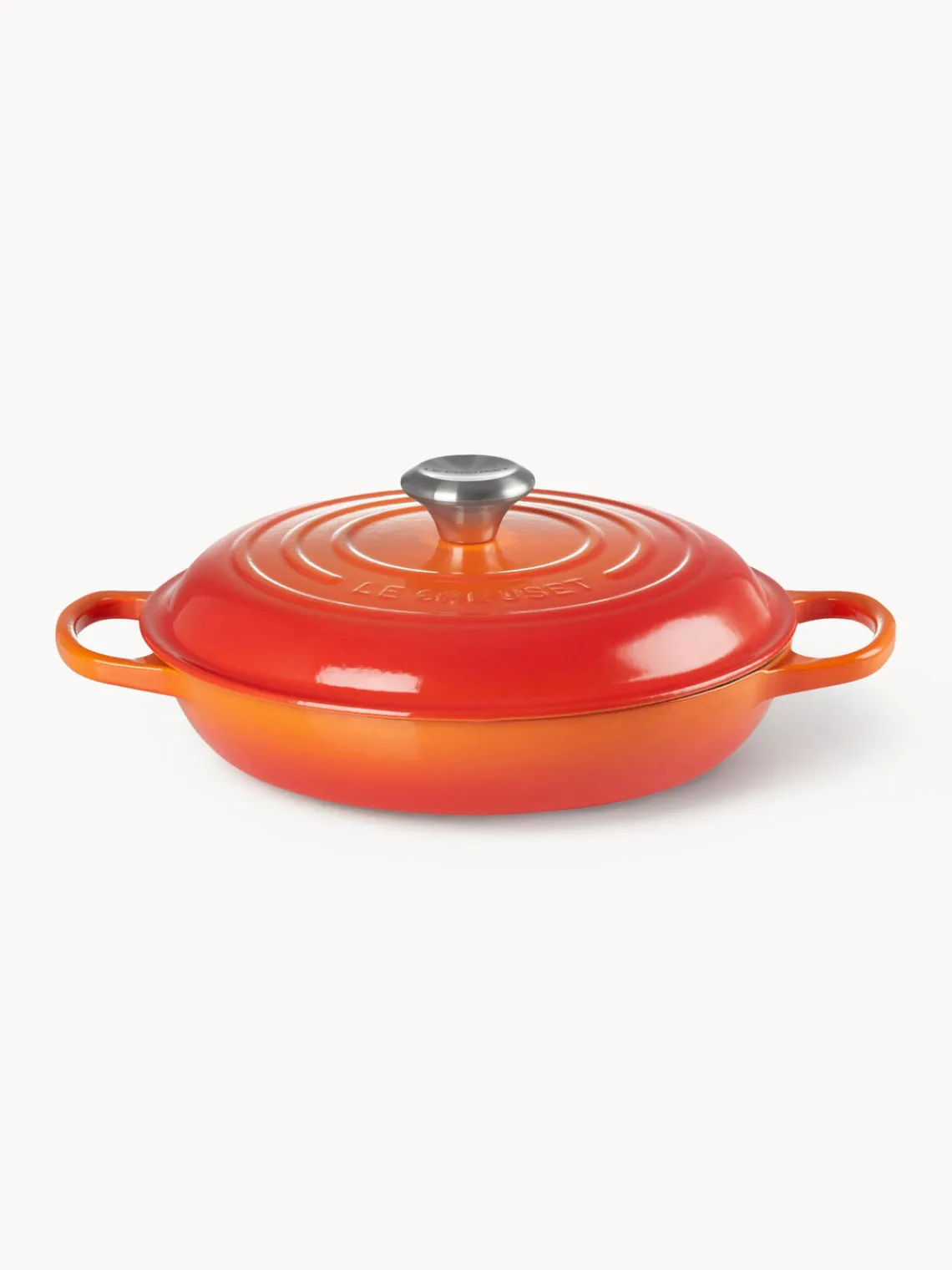 Discount LE CREUSET Faitout en fonte émaillée Signature Collection Orangé, argenté