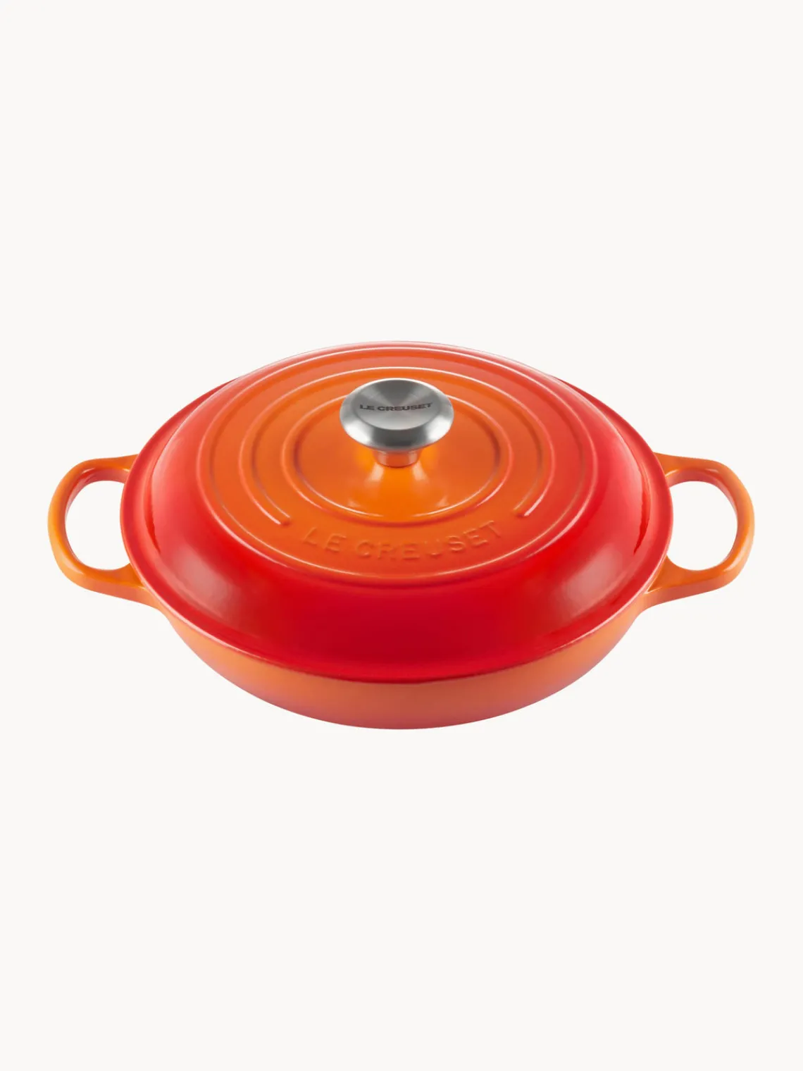 Discount LE CREUSET Faitout en fonte émaillée Signature Collection Orangé, argenté