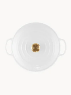 Fashion LE CREUSET Faitout en fonte émaillée Signature Collection Blanc, doré