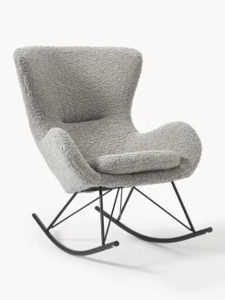Online Westwing Collection Fauteuil à bascule en tissu peluche Wing