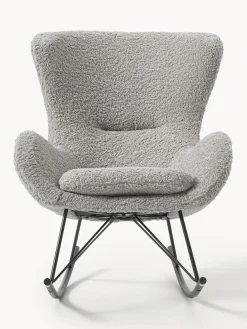 Online Westwing Collection Fauteuil à bascule en tissu peluche Wing