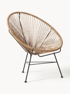 Best Westwing Collection Fauteuil acapulco en plastique tressé Bahia Brun clair