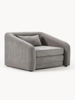 Hot Westwing Collection Fauteuil convertible Eliot Tissu gris foncé