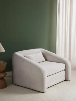 Clearance Westwing Collection Fauteuil convertible Eliot Tissu gris clair