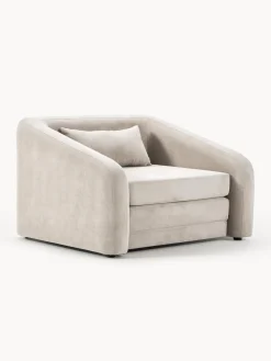 Outlet Westwing Collection Fauteuil convertible Eliot Tissu blanc cassé