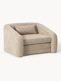 Discount Westwing Collection Fauteuil convertible en peluche-bouclette Eliot Peluche-bouclette beige