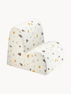 New Wigiwama Fauteuil en bouclette pour enfants fait main Cloud Bouclette blanche, aspect terrazzo