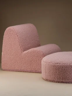 Best Wigiwama Fauteuil en peluche pour enfant Cloud Peluche rose pâle