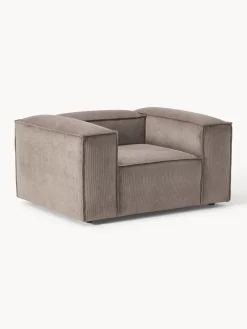 Clearance Westwing Collection Fauteuil en velours côtelé Lennon Velours côtelé taupe