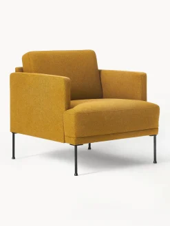 Best Westwing Collection Fauteuil Fluente Tissu ocre