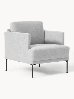 Best Westwing Collection Fauteuil Fluente Tissu gris clair