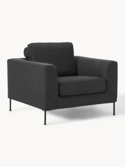 Clearance Westwing Collection Fauteuil lounge Cucita Tissu anthracite
