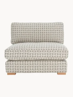 Outlet Ellos Home Fauteuil lounge en bouclette Stories Tissu beige, blanc