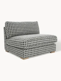 Online Ellos Home Fauteuil lounge en bouclette Stories Tissu noir, blanc