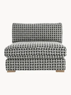 Online Ellos Home Fauteuil lounge en bouclette Stories Tissu noir, blanc