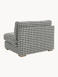 Online Ellos Home Fauteuil lounge en bouclette Stories Tissu noir, blanc