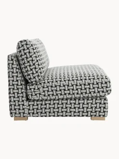 Online Ellos Home Fauteuil lounge en bouclette Stories Tissu noir, blanc