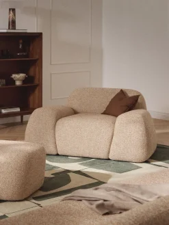 Best Westwing Collection Fauteuil lounge en bouclette Wolke Bouclette orange