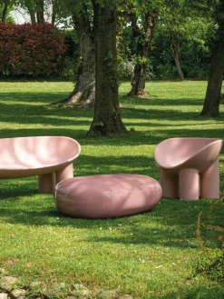 Hot Driade Fauteuil lounge en plastique Roly Poly Vieux rose