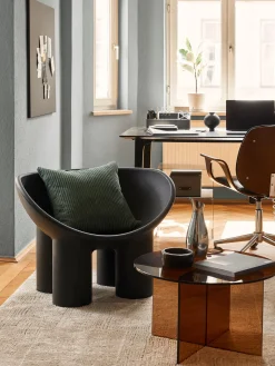 Online Driade Fauteuil lounge en plastique Roly Poly Noir