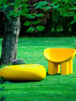 Outlet Driade Fauteuil lounge en plastique Roly Poly Jaune soleil