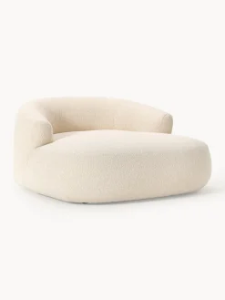 Best Westwing Collection Fauteuil lounge XL en bouclette Sofia Bouclette beige clair