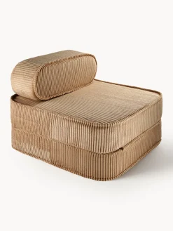 Sale Wigiwama Fauteuil pliant en velours côtelé pour enfant Sugar Velours côtelé brun clair