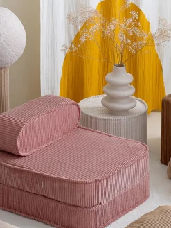 New Wigiwama Fauteuil pliant en velours côtelé pour enfant Sugar Velours côtelé vieux rose