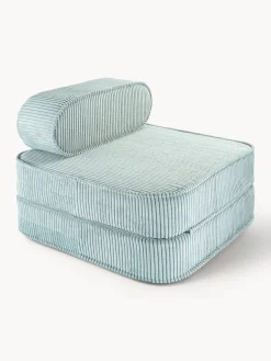 Sale Wigiwama Fauteuil pliant en velours côtelé pour enfant Sugar Velours côtelé bleu ciel