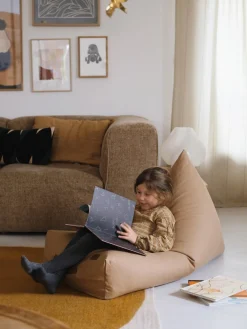 Hot Nobodinoz Fauteuil poire en coton Oasis Nougat