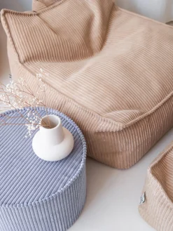 Clearance Wigiwama Fauteuil poire en velours côtelé pour enfant Sugar Velours côtelé beige