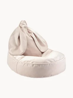 Clearance Wigiwama Fauteuil poire en velours Bunny Velours blanc cassé
