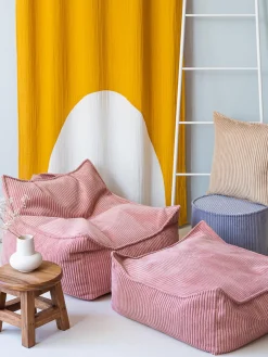New Wigiwama Fauteuil poire pour enfant en velours côtelé Sugar Velours côtelé vieux rose