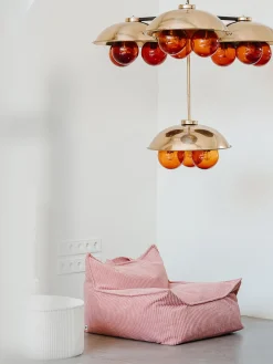 New Wigiwama Fauteuil poire pour enfant en velours côtelé Sugar Velours côtelé vieux rose