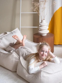 Sale Wigiwama Fauteuil poire pour enfants en velours côtelé Sugar Velours côtelé blanc