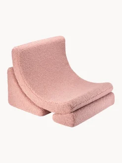 Hot Wigiwama Fauteuil pour enfant en peluche fait main Moon Peluche rose pâle