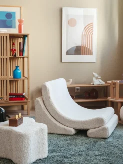 Sale Wigiwama Fauteuil pour enfant en peluche fait main Moon Peluche blanc cassé