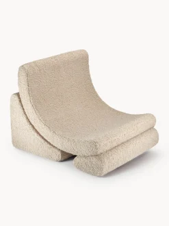 New Wigiwama Fauteuil pour enfant en peluche fait main Moon Peluche beige clair