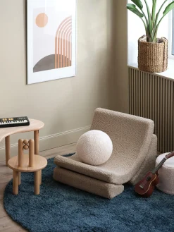 New Wigiwama Fauteuil pour enfant en peluche fait main Moon Peluche beige clair