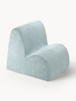 Hot Wigiwama Fauteuil pour enfant en velours côtelé Cloud Velours côtelé bleu ciel