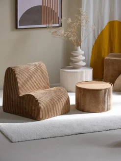 Discount Wigiwama Fauteuil pour enfant en velours côtelé Cloud Velours côtelé brun clair