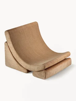 Hot Wigiwama Fauteuil pour enfant en velours côtelé fait main Moon Velours côtelé brun clair