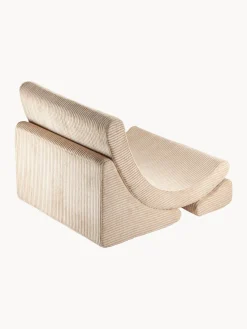 Hot Wigiwama Fauteuil pour enfant en velours côtelé fait main Moon Velours côtelé beige clair