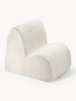 Clearance Wigiwama Fauteuil pour enfants en velours côtelé Cloud Velours côtelé blanc