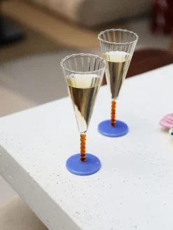 Fashion &k Amsterdam Flûtes à champagne artisanales Perle, 2 pièces