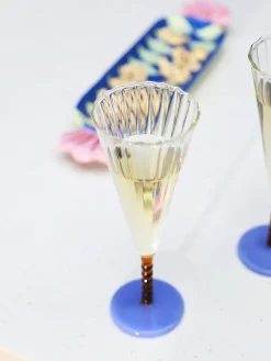 Fashion &k Amsterdam Flûtes à champagne artisanales Perle, 2 pièces