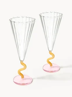 Discount &k Amsterdam Flûtes à champagne artisanales Curve, 2 pièces