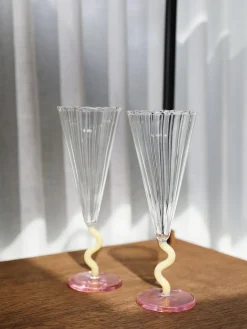 Discount &k Amsterdam Flûtes à champagne artisanales Curve, 2 pièces