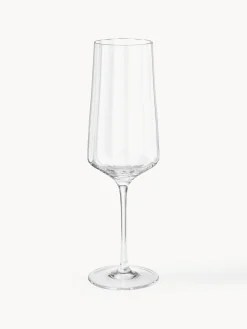 Discount GEORG JENSEN Flûtes à champagne en cristal strié Bernadotte, 6 pièces